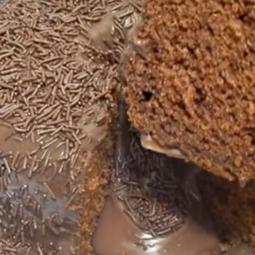 receita de bolo vulcão de brigadeiro