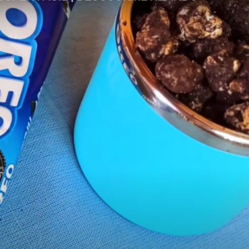 Pipoca doce de Oreo