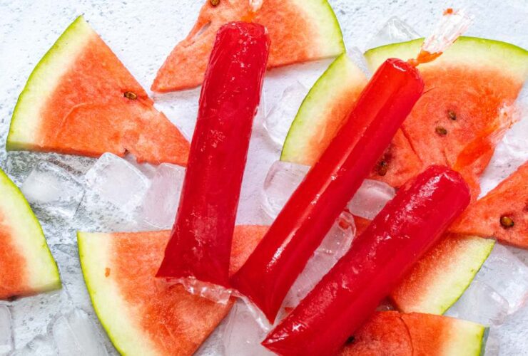 Geladinho de frutas com sabor de melancia