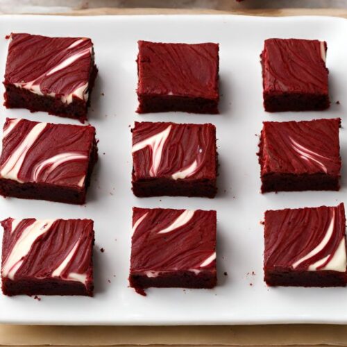 Brownie de red velvet saboroso.