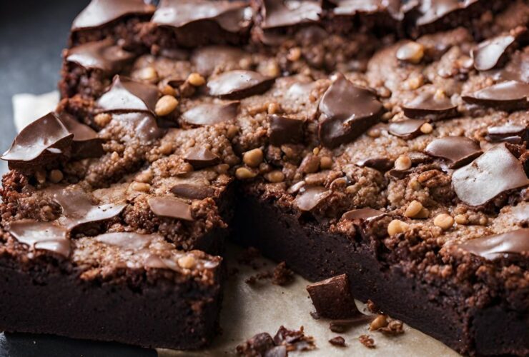 Brownie com casquinha crocante saboroso