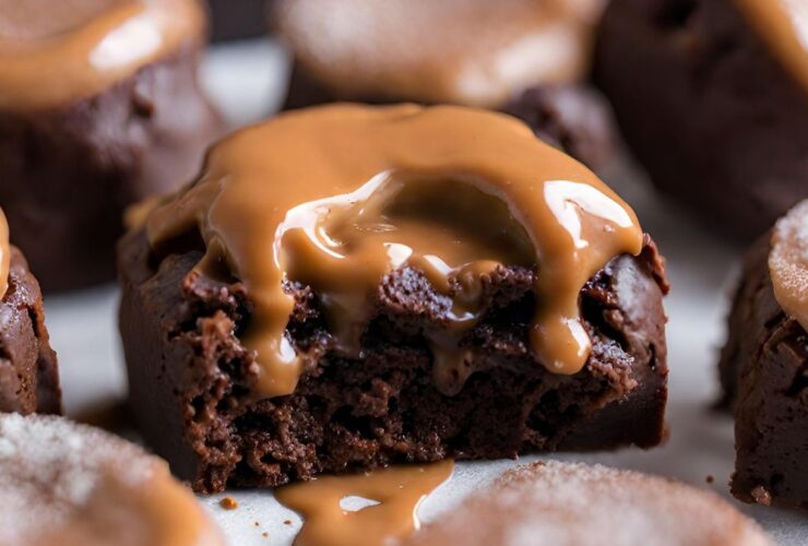 Brownie com doce de leite.