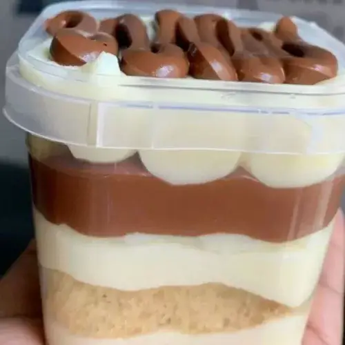 Bolo no pote de Nutella com muito Leite Ninho